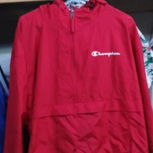 Champion Red Windbreaker Jacket